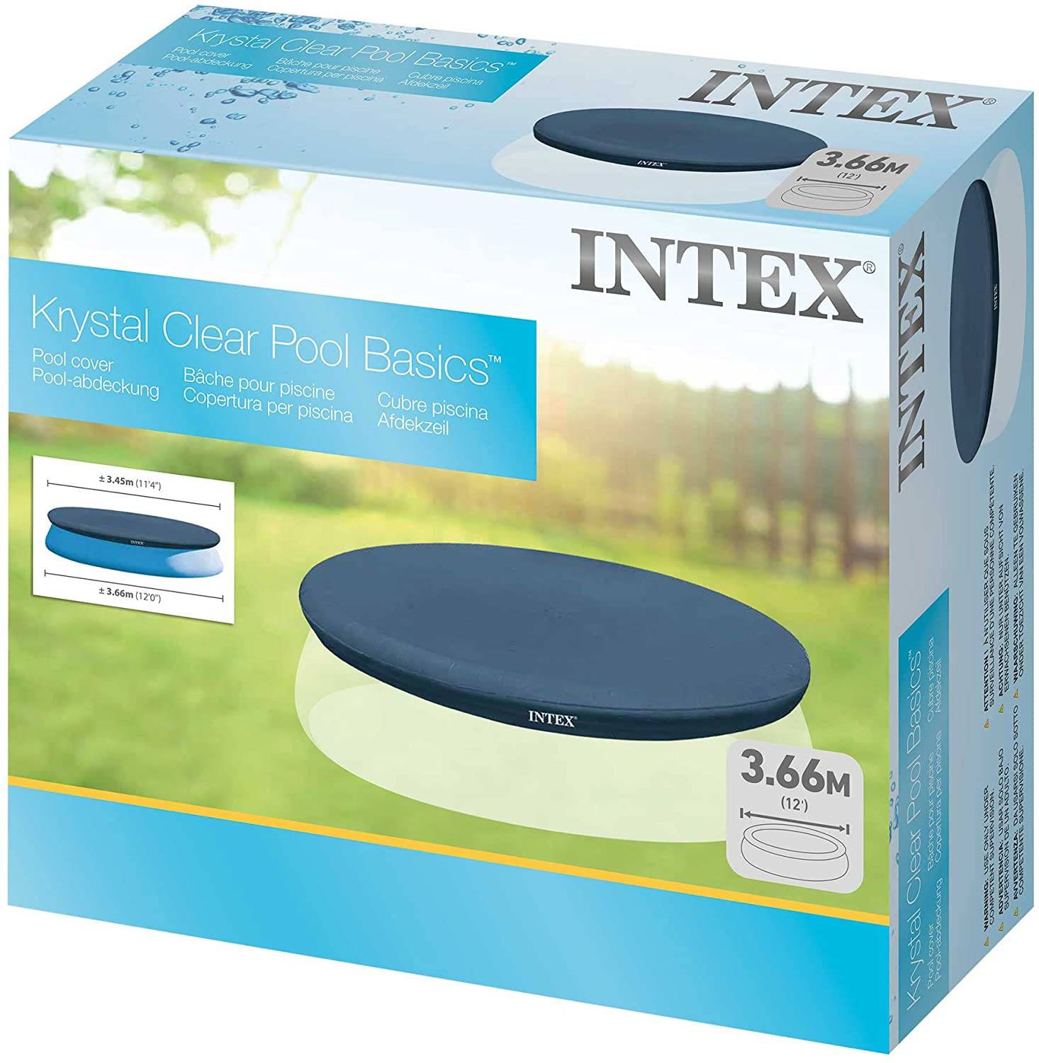 INTEX 28022 - Abdeckplane für Easy Set Pools Ø 366cm, Überhang 30cm