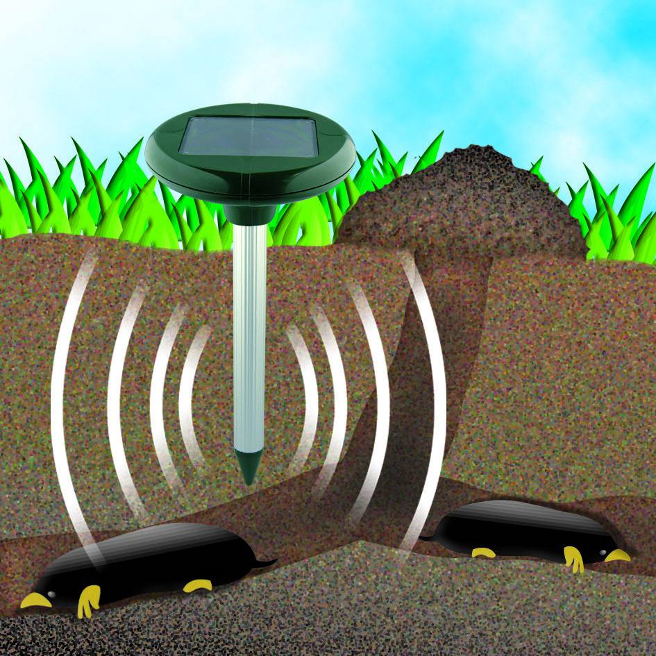 Olympia 40049, Ultraschall, Grün, Silber, Erdhörnchen, Maulwurf, Maus, Ratte, Vole, 400 - 1000 Hz, 650 m², Batterie/Akku, Solar