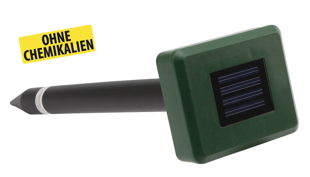 Olympia 40046, Ultraschall, Schwarz, Grün, Erdhörnchen, Maulwurf, Maus, Ratte, Vole, 400 - 1000 Hz, 650 m², Akku, Solar