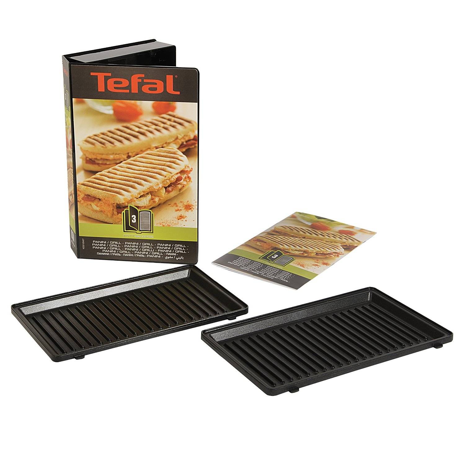 Tefal XA8003 - Plattenset für Paninis - für Sandwich-Maker/Waffeleisen