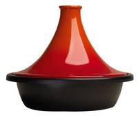 Le Creuset Tagine 25138310900422, Schwarz, Orange, Eisenguss, Steingut