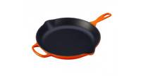 Le Creuset 20182230900422, Rund, Allzweckpfanne, Schwarz, Rot, Emaille, Eisenguss, Keramik, Gas, Induktion, Versiegelte Platte