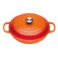 Le Creuset 21180300902430, Rund, Orange, 180 °C, 3,2 l, Keramik, Gas, Halogen, Induktion, Edelstahl
