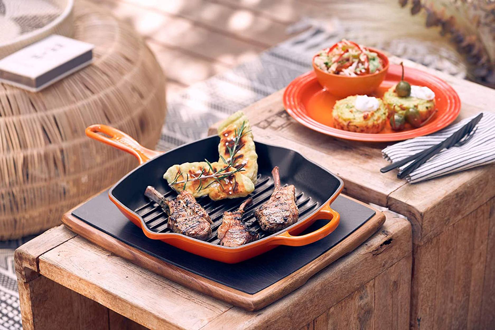 Le Creuset Grillpfanne 26 cm-orange Bratpfanne