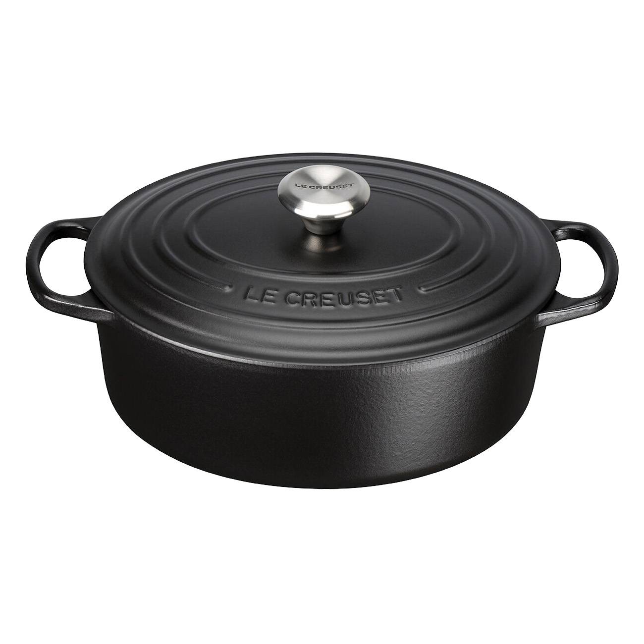 Le Creuset Bräter oval 31 cm-schwarz Topf