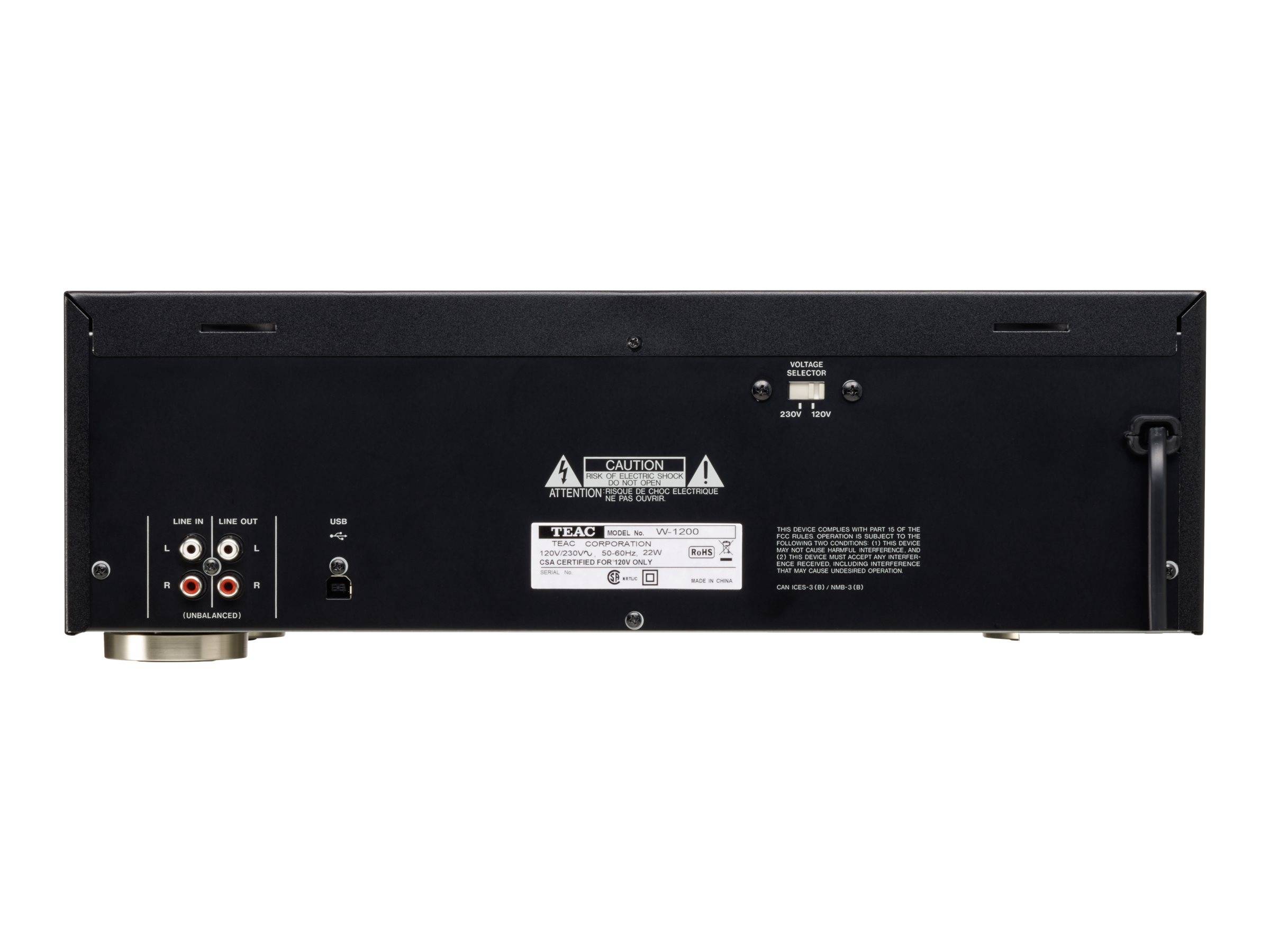 Teac W-1200 - Doppelkassettendeck - Schwarz