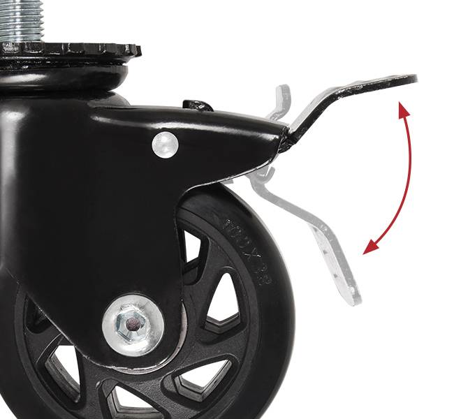 B-Tech BT8380-CASTORS, Lenkrolle, Schwarz, 40 mm, 193 mm, 10 cm, 2 Stück(e)