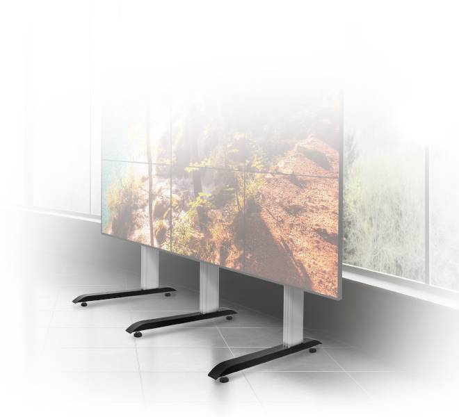 B-Tech BT8380, Basis, Schwarz, Metall, 107 - 125 mm, 86 mm, 950 mm