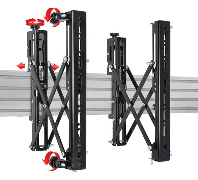 B-Tech BT8390-VESA400MAP, Schnittstellen-Adapterarm, Schwarz, 50 kg, Schiene, 165,1 cm (65 Zoll), 106,7 cm (42 Zoll)