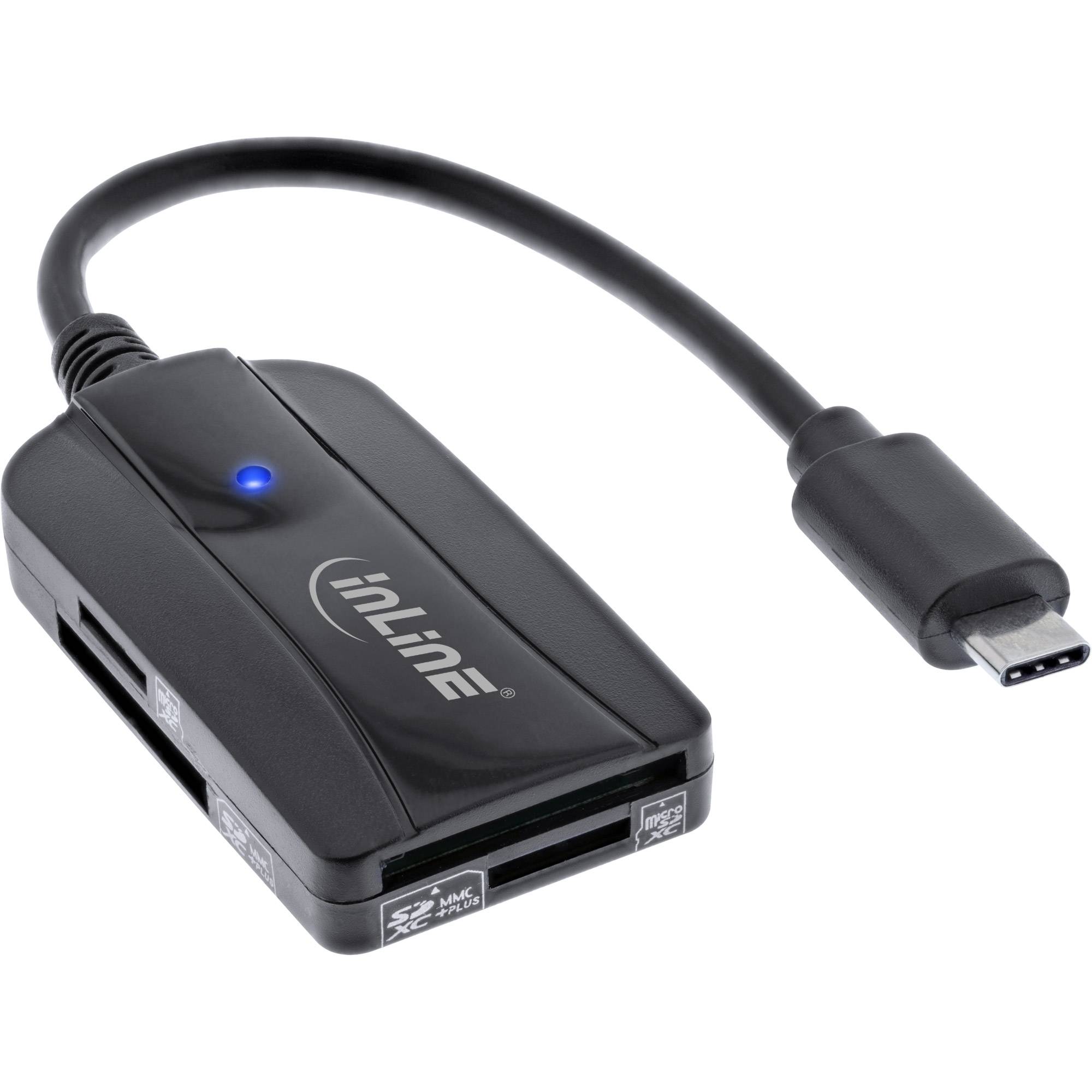 INLINE - Card Reader USB 3.1 USB-C - für SD/SDHC/SDXC - microSD - UHS-II kompatibel