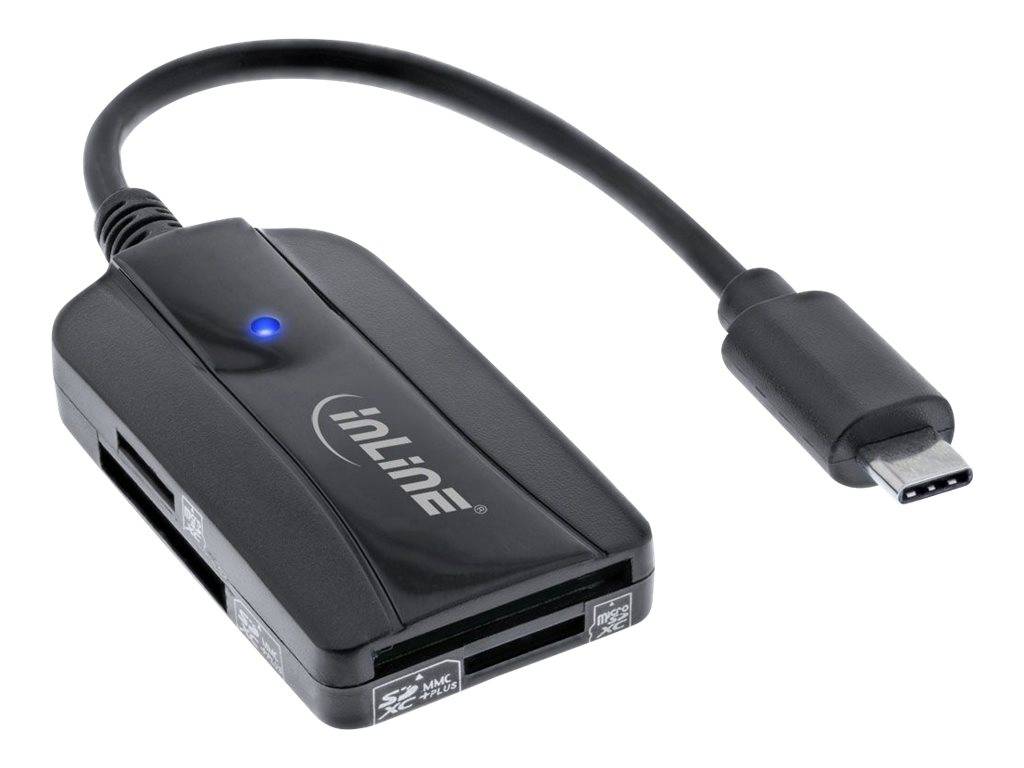 INLINE - Card Reader USB 3.1 USB-C - für SD/SDHC/SDXC - microSD - UHS-II kompatibel