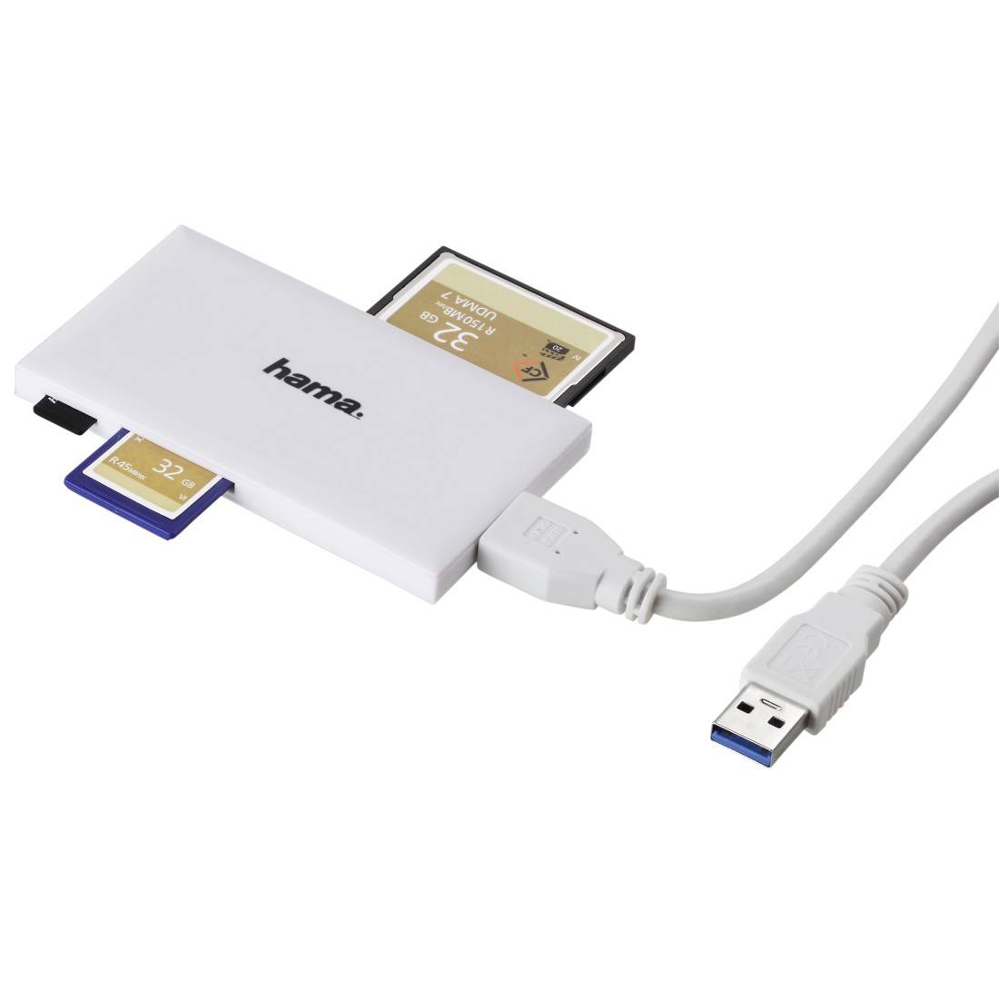 Hama - Kartenleser (CF I, MS, MS PRO, SD, MS Duo, MS PRO Duo, microSD, SDHC, microSDHC, MS PRO-HG Duo, SDXC, microSDXC)