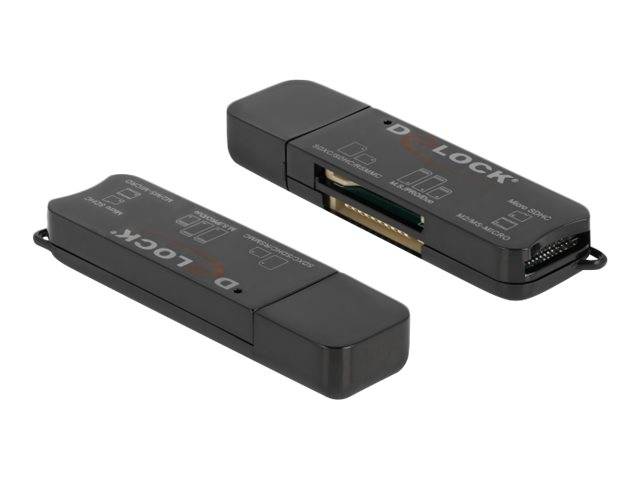 Delock - Kartenleser (MS PRO, SD, MS Duo, MS PRO Duo, miniSD, RS-MMC, microSD, SDHC, miniSDHC, MS Micro, microSDHC, MS PRO-HG Duo, SDXC, microSDXC