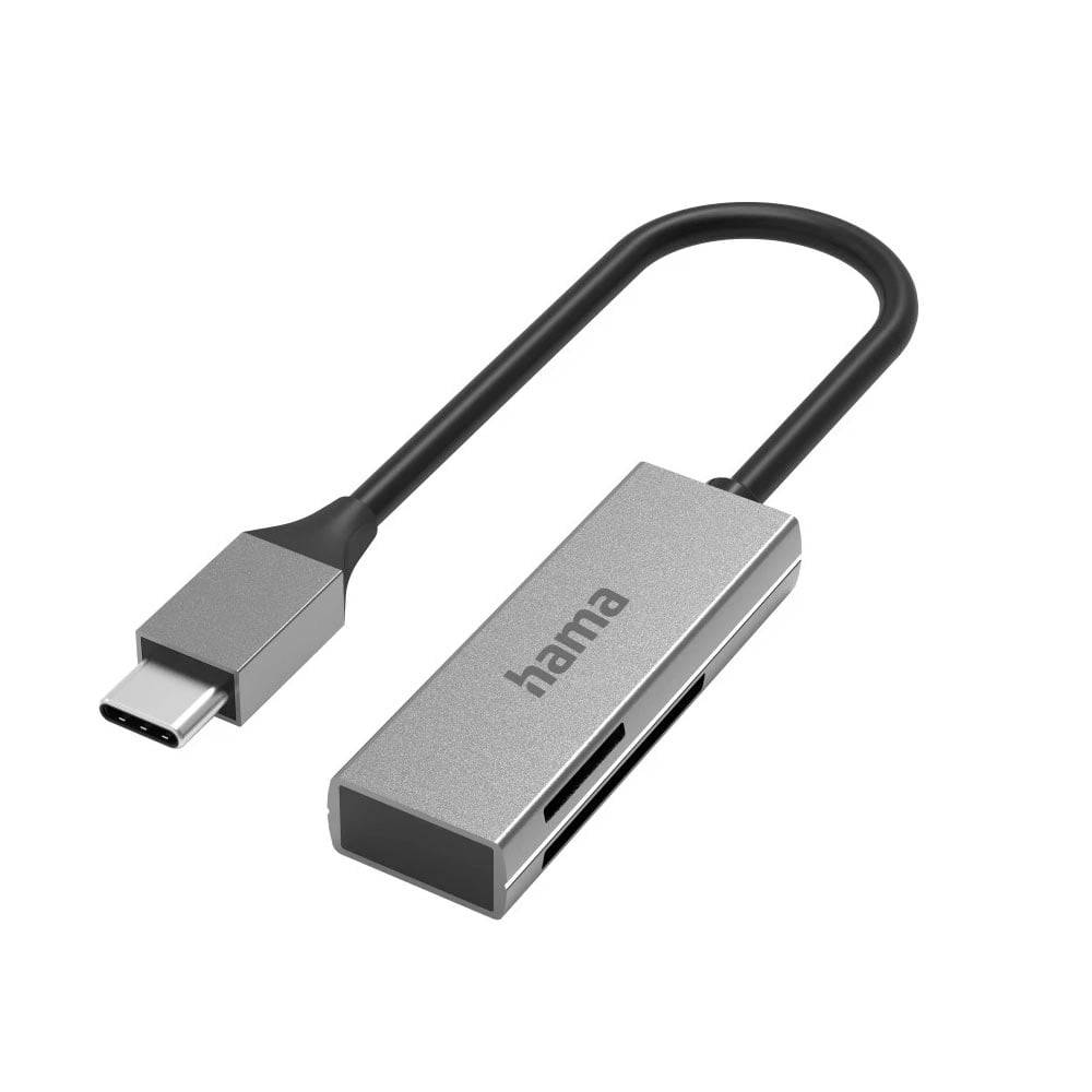 USB-C-Adapter mit einem kurzen Kabel und silbernem 