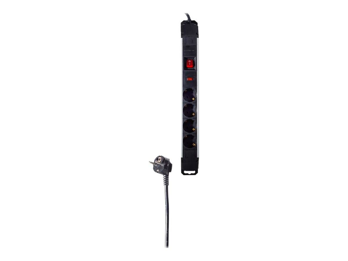 Helos PROFESSIONAL - Steckdosenleiste - Wechselstrom 230 V - 3680 Watt - Ausgangsanschlüsse: 4 (4 x Spannung)