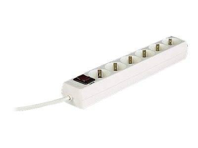 Hama Distribution Panel 6-Way 45° with Switch - Steckdosenleiste - Wechselstrom 230 V - Ausgangsanschlüsse: 6 - 1.4 m Sc