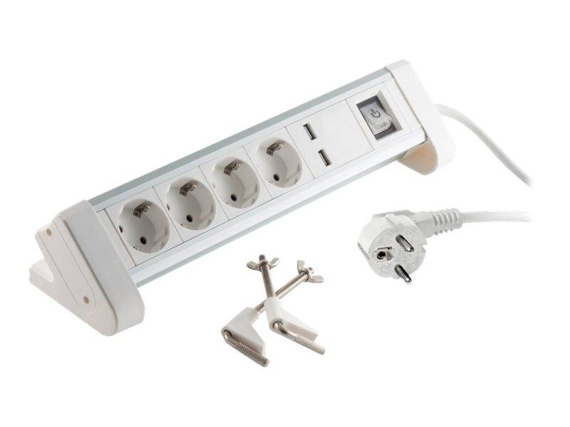 SHIVERPEAKS - S-Impuls - Steckdosenleiste - Wechselstrom 230 V - 3680 Watt - Ausgangsanschlüsse: 4 (2 x USB, 4 x Spannun