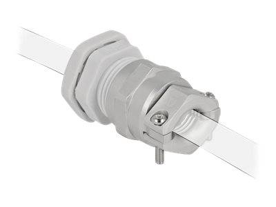 Delock Kabelverschraubung - Grau, RAL 7035 - IP68 - max 18 mm - grau