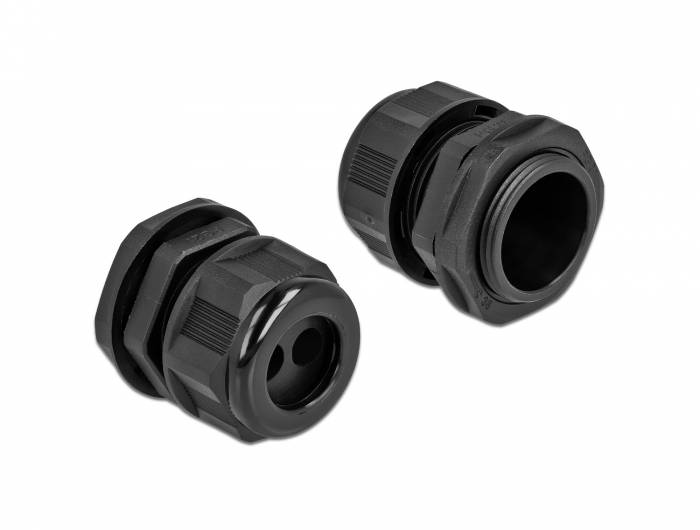 Delock - Kabelverschraubung - Schwarz (Packung