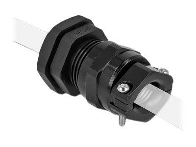 Delock Kabelverschraubung - Schwarz, RAL 9005 - IP68 - max 18 mm - schwarz