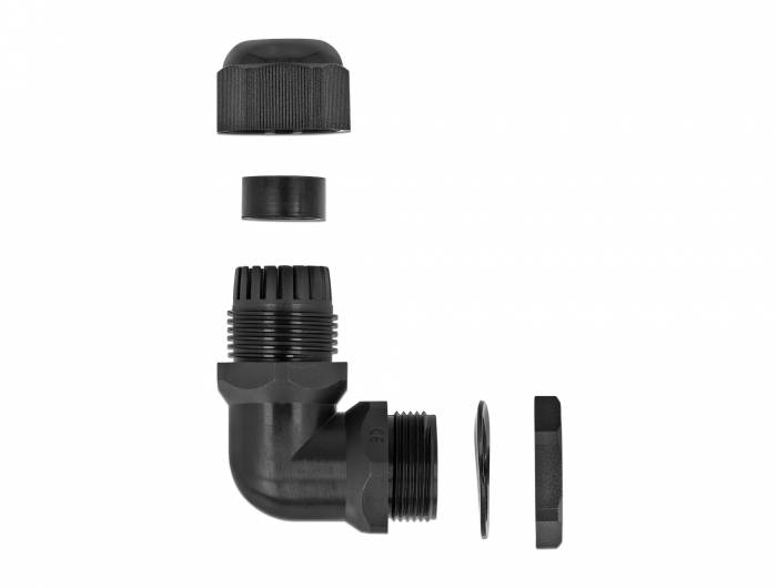 Delock PG7 - Kabelverschraubung - Schwarz, RAL