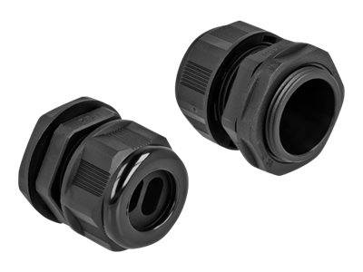Delock Kabelverschraubung - Schwarz (Packung - mit 2)