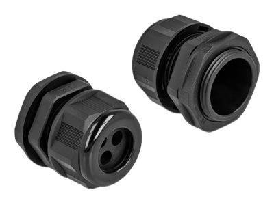 Delock - Kabelverschraubung - Schwarz (Packung