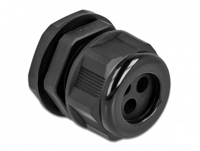 Delock - Kabelverschraubung - Schwarz (Packung