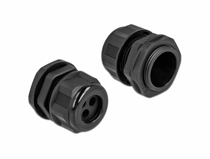 Delock - Kabelverschraubung - Schwarz (Packung
