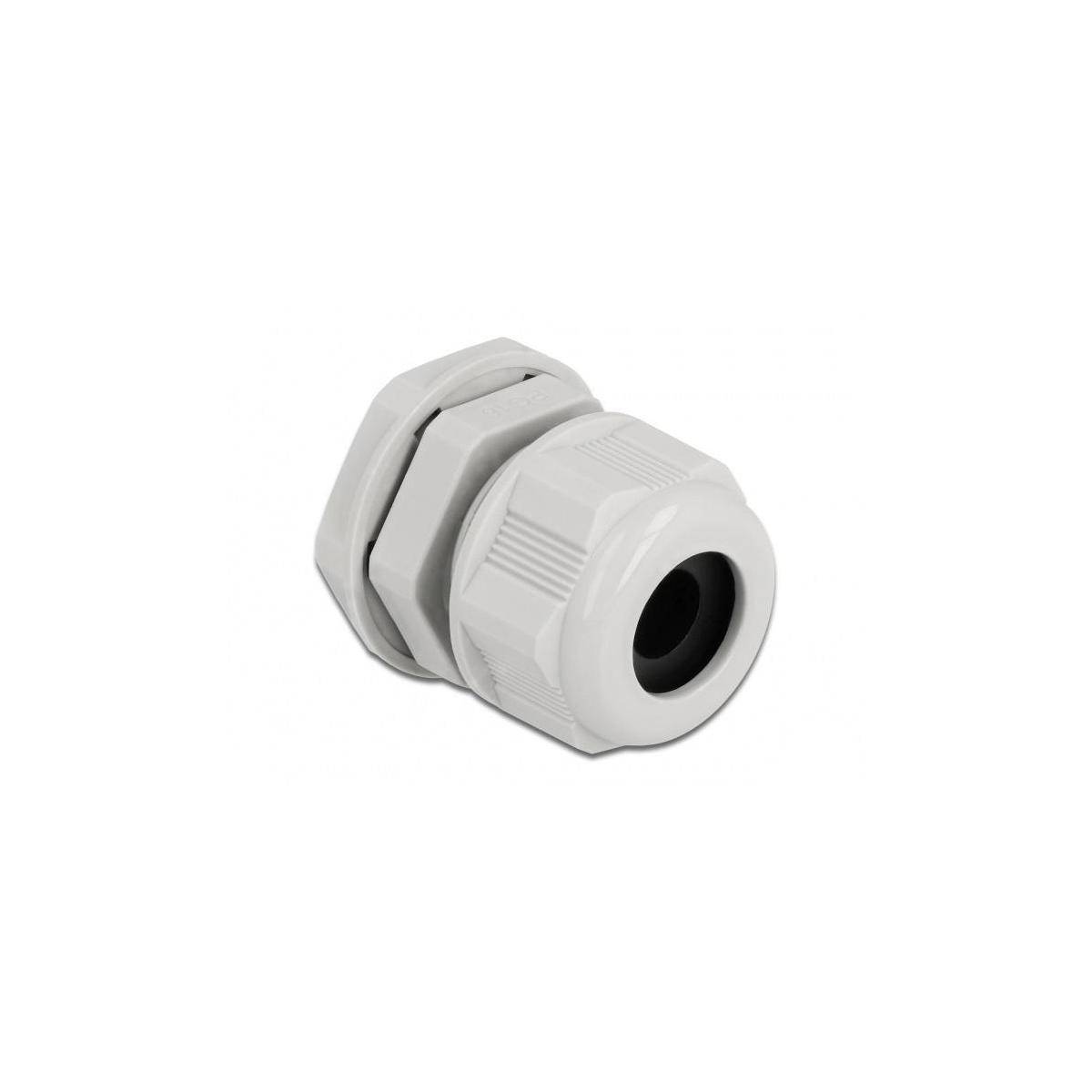 Delock PG16 - Kabelverschraubung - Grau (Packung mit 2) - Cable Gland PG16 for r
