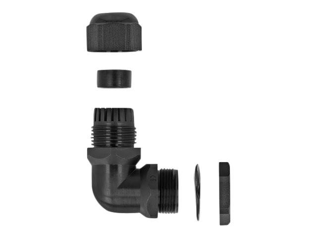Delock Kabelverschraubung - Schwarz, RAL 9005 - IP68 - max 12 mm - schwarz