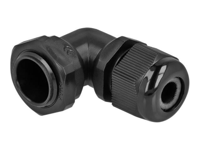 Delock Kabelverschraubung - Schwarz, RAL 9005 - IP68 - max 12 mm - schwarz