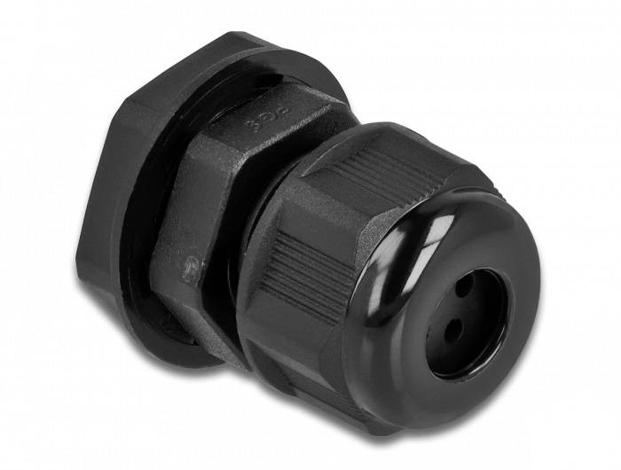 DeLOCK PG9 - Kabelverschraubung - Schwarz (Packung mit 2)