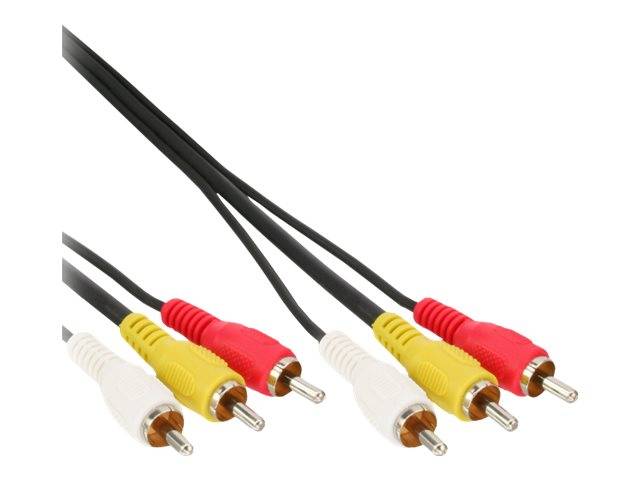 INLINE - Cinch Kabel - Audio/Video 3x Cinch - Stecker / Stecker - 2m