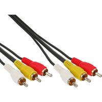 INLINE - Cinch Kabel - Audio/Video 3x Cinch - Stecker / Stecker - 5m