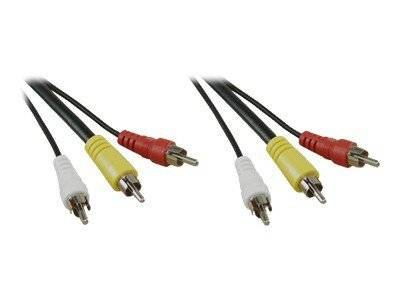 INLINE - Cinch Kabel - Audio/Video 3x Cinch - Stecker / Stecker - 3m
