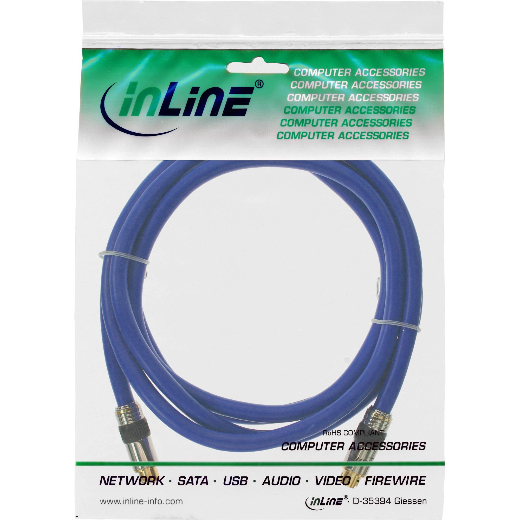 INLINE - S-VHS Kabel - PREMIUM - vergoldete Stecker - 4pol mini DIN ST / ST - 0,5m