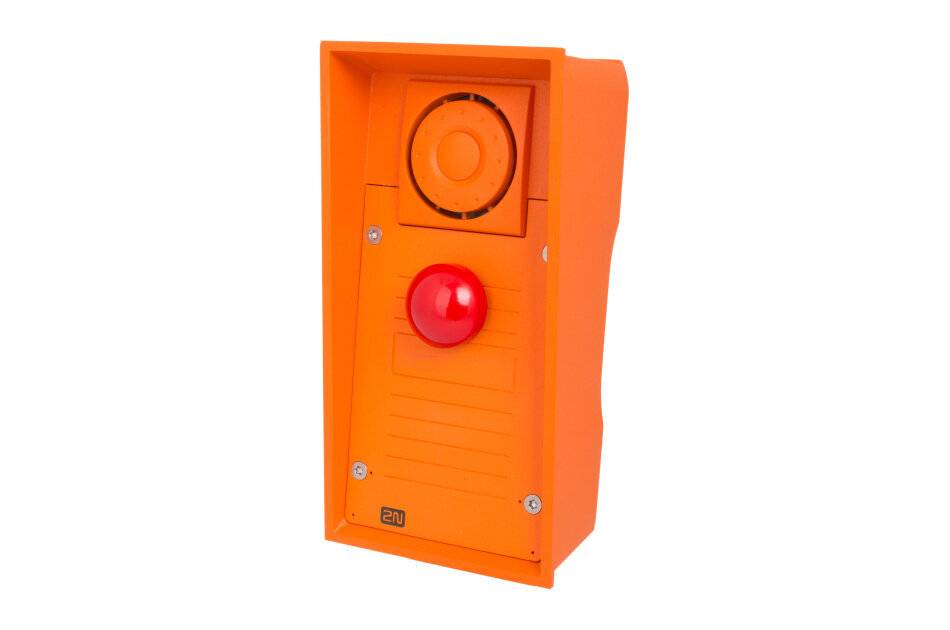 2N IP Safety Emergency Button, Netzwerk Türstation, eine rote Notfalltaste, 10W Lautsprecher