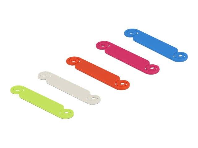 Delock Kabelmarker-Set - weiß, Blau, Rot, grün - pink