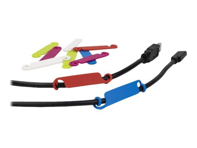 Delock Kabelmarker-Set - weiß, Blau, Rot, grün - pink