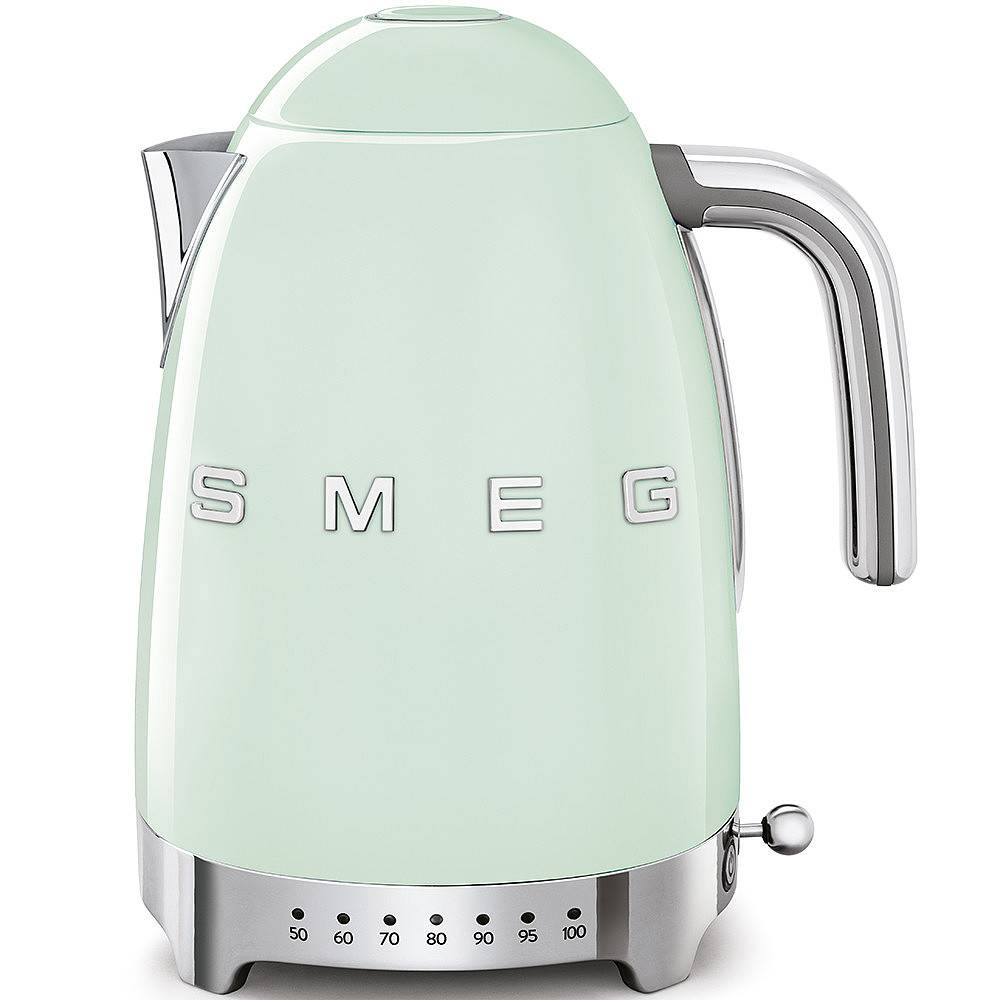 Smeg KLF04PGEU, 1,7 l, 2400 W, Grün, Kunststoff, Edelstahl, Regelbare Temperatur, Wasserstandsanzeige