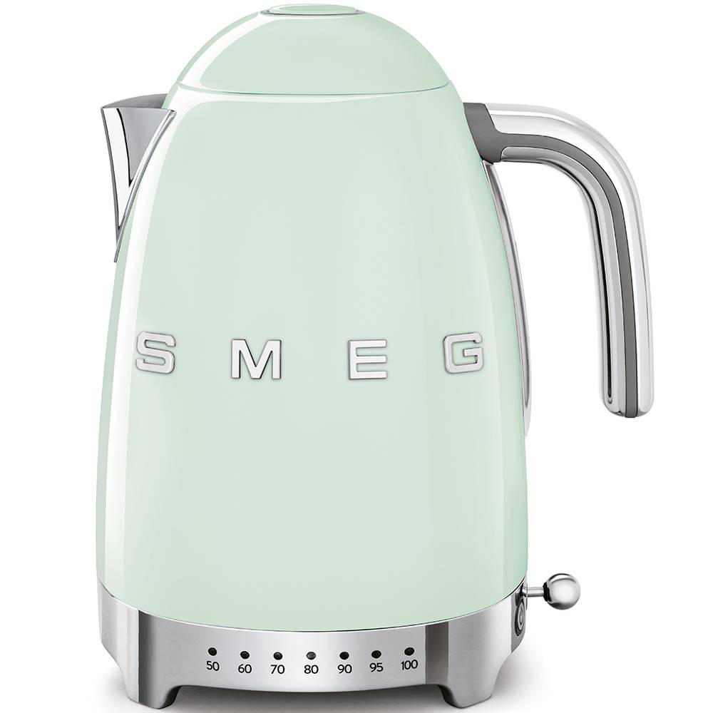 Smeg KLF04PGEU, 1,7 l, 2400 W, Grün, Kunststoff, Edelstahl, Regelbare Temperatur, Wasserstandsanzeige