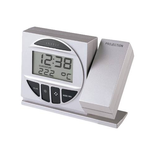 Technoline Radio Controlled Alarm Clock with Projection, Silber, AAA, 8760 h, 123 x 42 x 91 mm