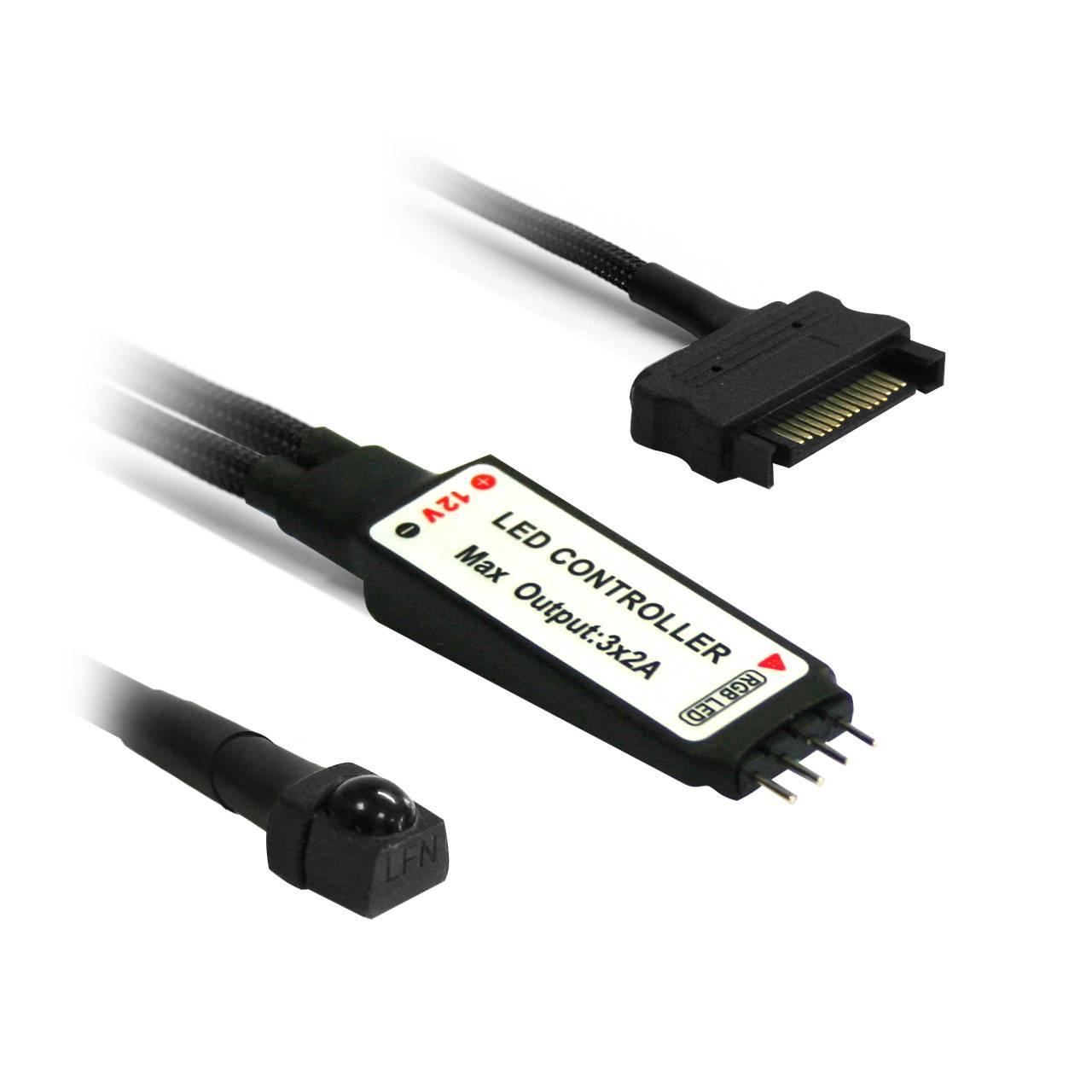 Nanoxia NXRGBC, Kabellos, Schwarz, Weiß, Tasten, IR Wireless, 12 V, 3x 2 A