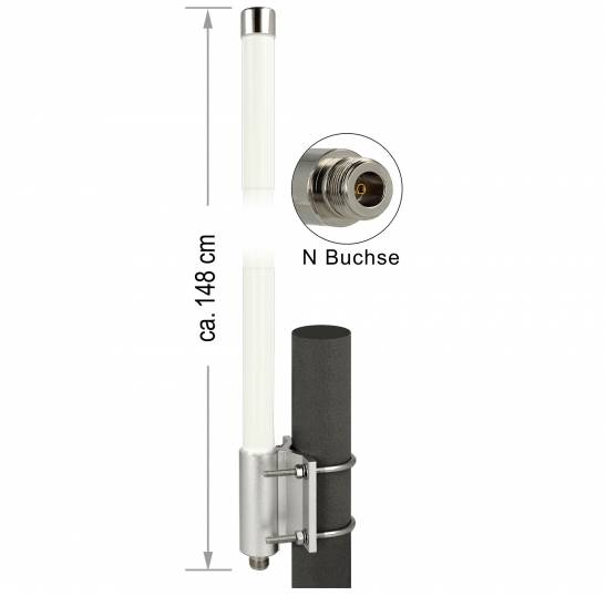 Delock LoRa 868 MHz - Antenne - 147.4 cm - Kolineares Dipol-Array