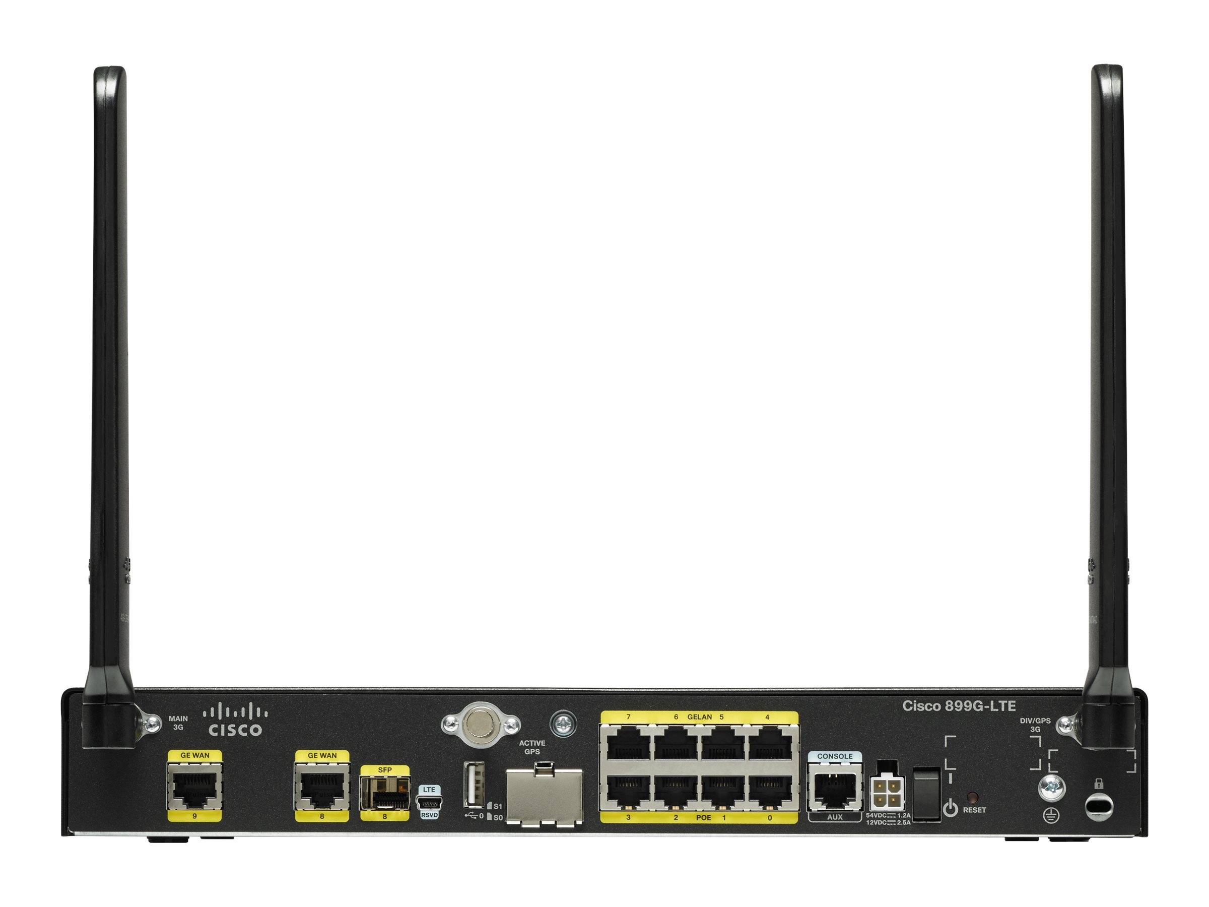 Cisco 899G 4G LTE 2.0 ISR - Router - WWAN - 8-Port-Switch