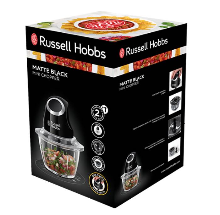 Russell Hobbs 24662-56, 0,5 l, Schwarz, Transparent, Kupfer, Edelstahl, Tasten, 200 W
