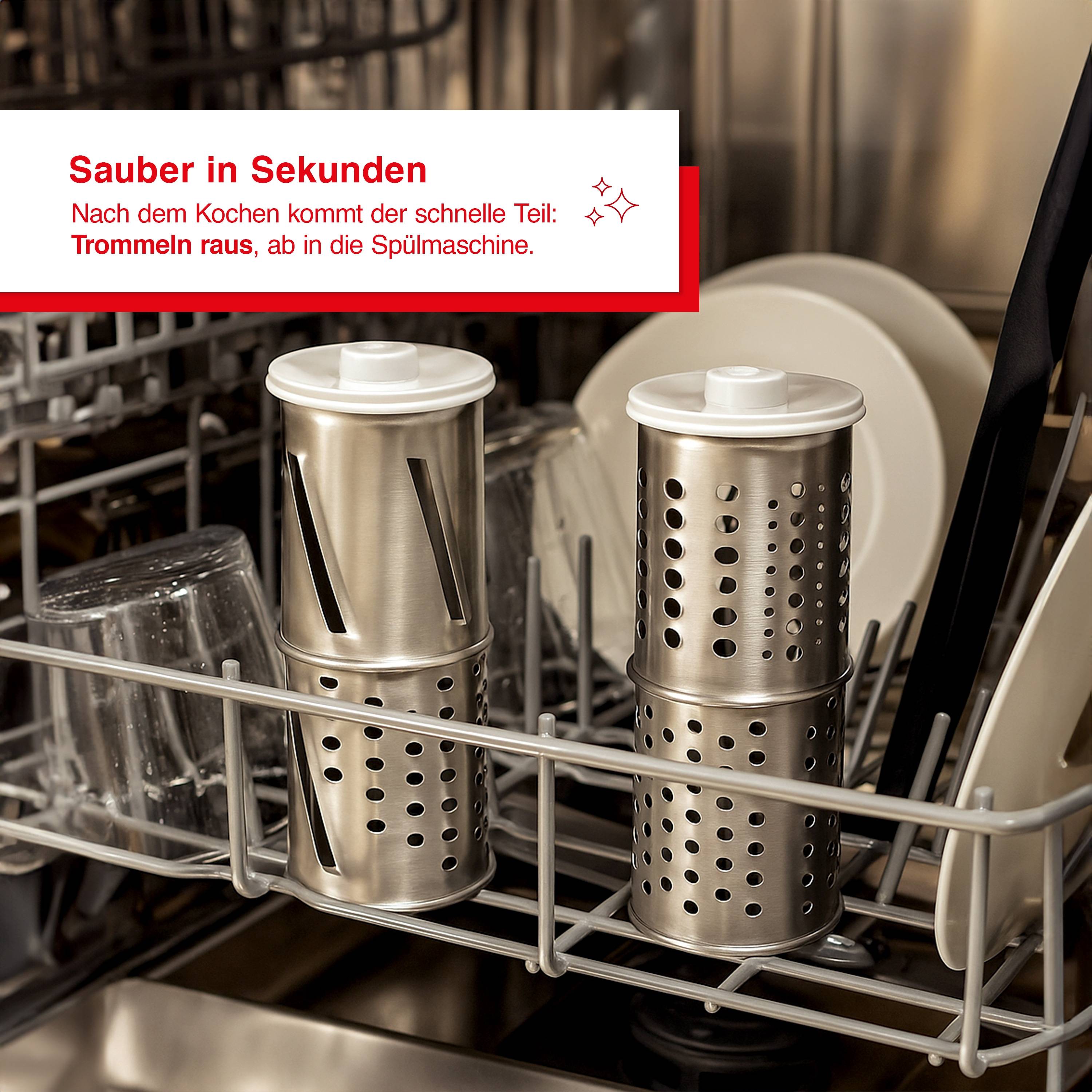 Solis Zerkleinerer 350 W, 5 Schneidetrommeln, Reiben, raspeln, schneiden, mahlen