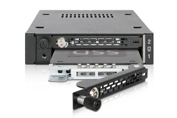 Icy Dock MB492TKL-B, 2.5", Carrier panel, 2.5 Zoll, SATA, Serial ATA II, Serial ATA III, 5,9.5 mm, Schwarz, Silber