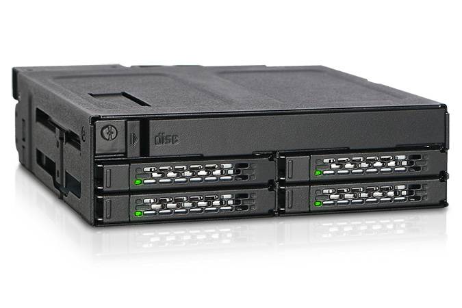 Icy Dock MB604SPO-B, 9.5,12.7 mm, 1 Lüfter, 4 cm, 12 Gbit/s, Schwarz, Metall